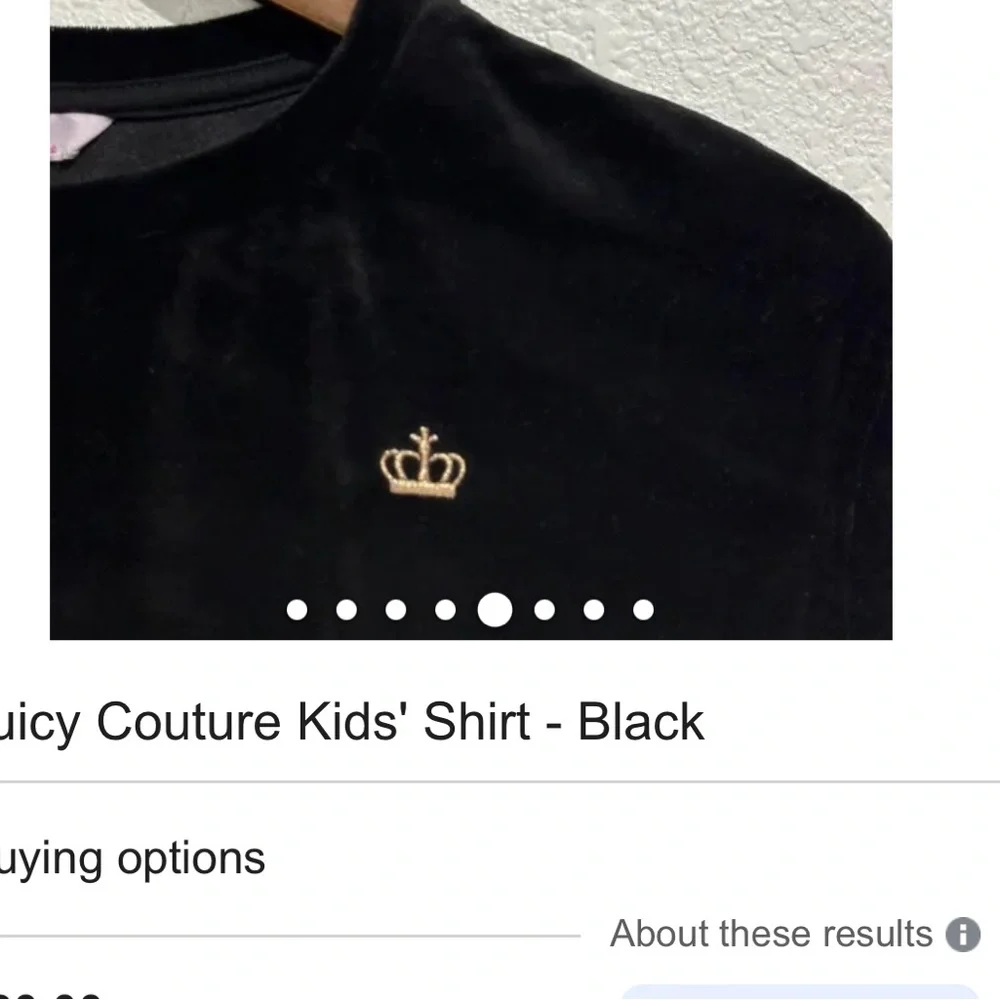 Girls Juicy Couture Velour long Sleeve Shirt Never‎ Worn